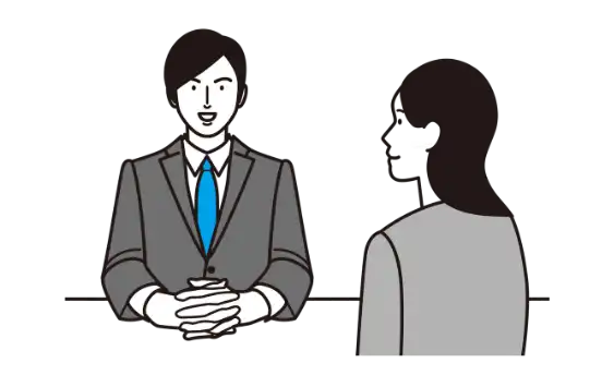 (3)採用担当者と話す